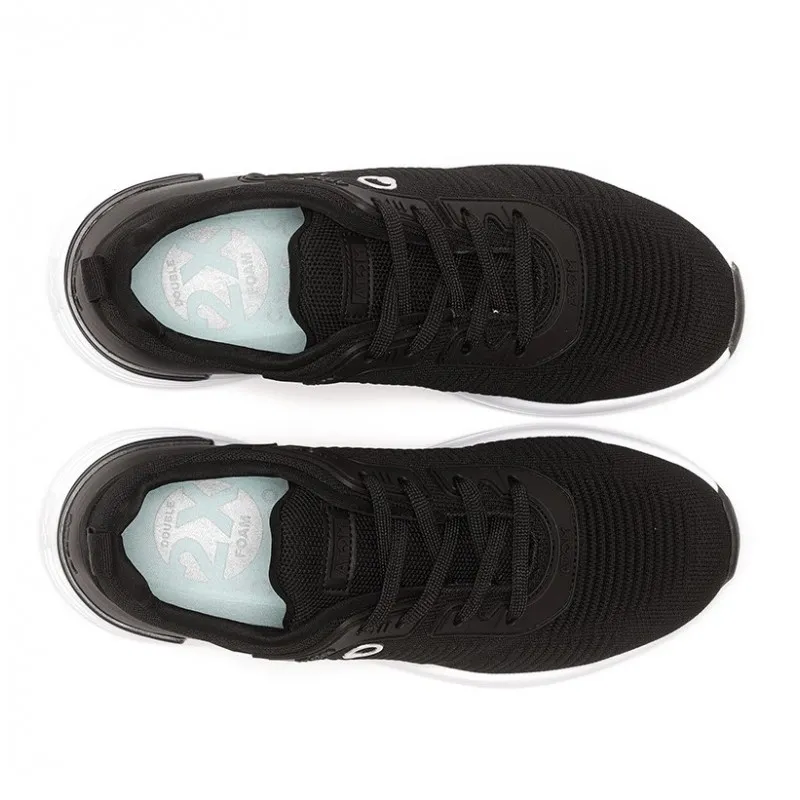 FLUCHOS Time AT107 Negro rosa y Blanco. Deportivo Atom cordones mujer