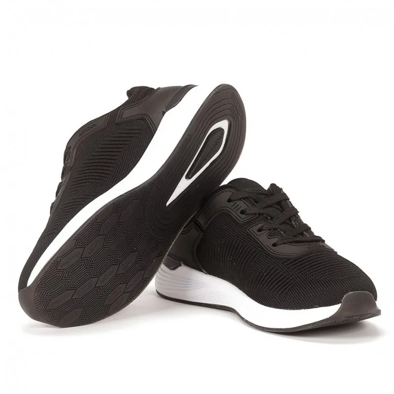 FLUCHOS Time AT107 Negro rosa y Blanco. Deportivo Atom cordones mujer