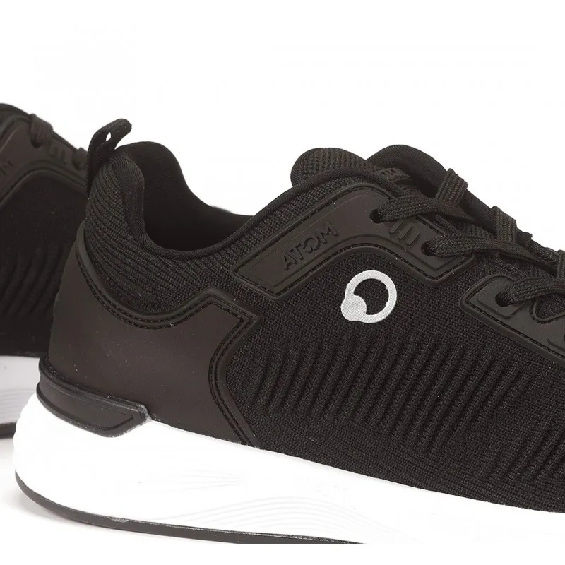 FLUCHOS Time AT107 Negro rosa y Blanco. Deportivo Atom cordones mujer
