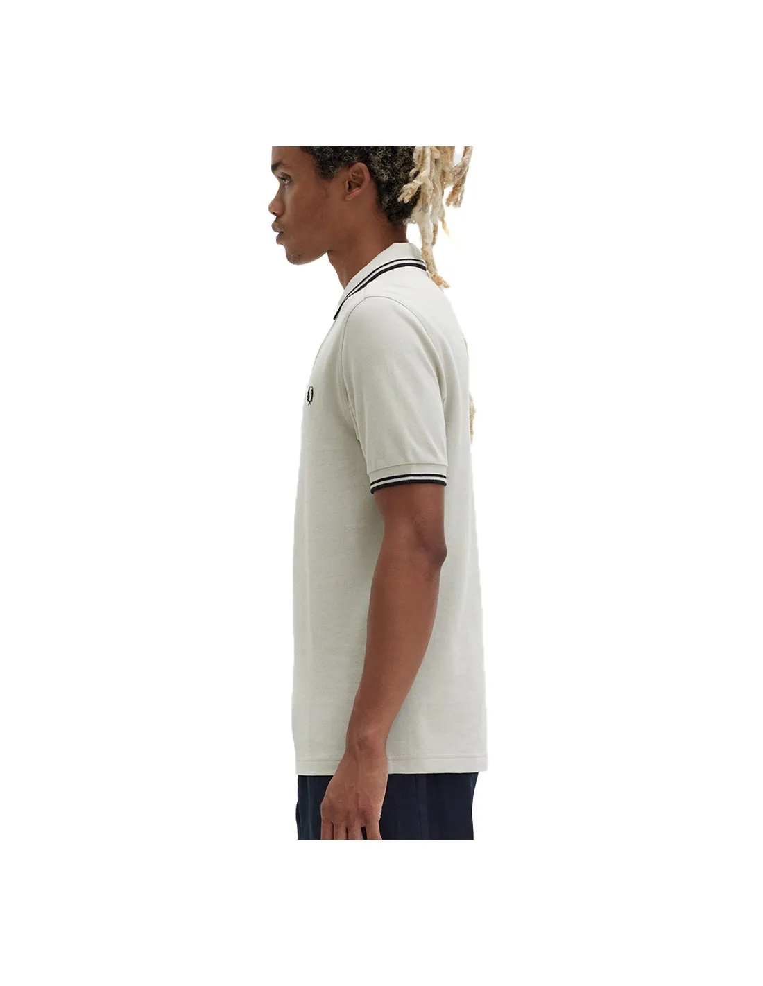 FRED PERRY M3600 LIGHT OYSTER/BLACK/BLACK