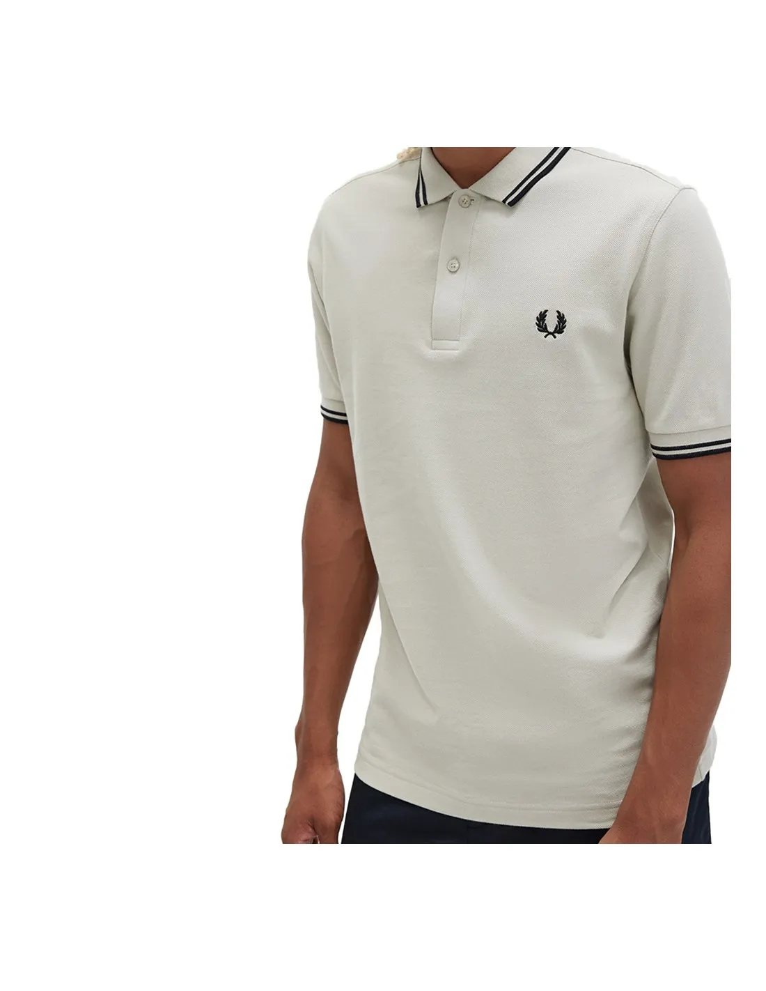 FRED PERRY M3600 LIGHT OYSTER/BLACK/BLACK