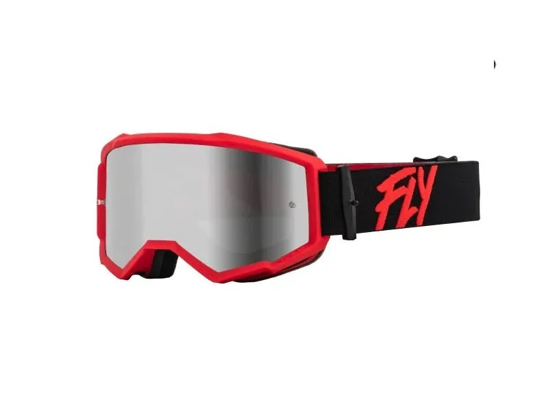 GAFAS GOGGLES FLY ZONE NEGRO ROJO MOTOCROSS