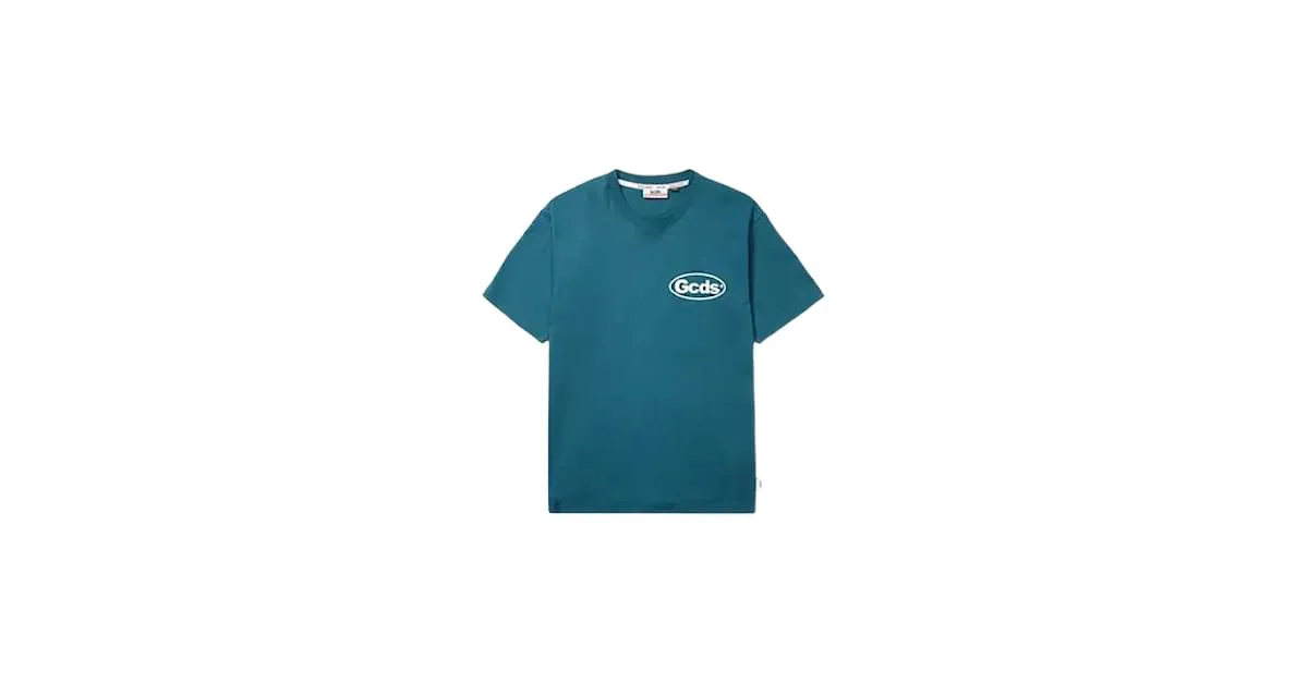 GCDS Lista de compras camiseta normal Azul 