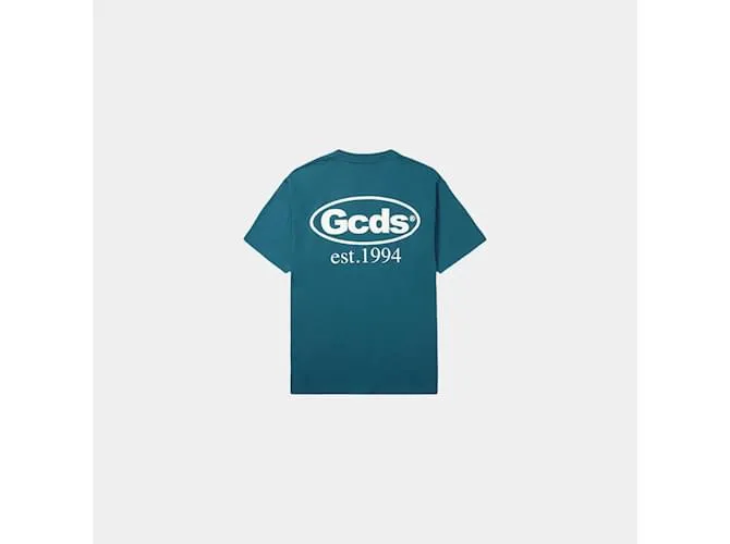GCDS Lista de compras camiseta normal Azul 