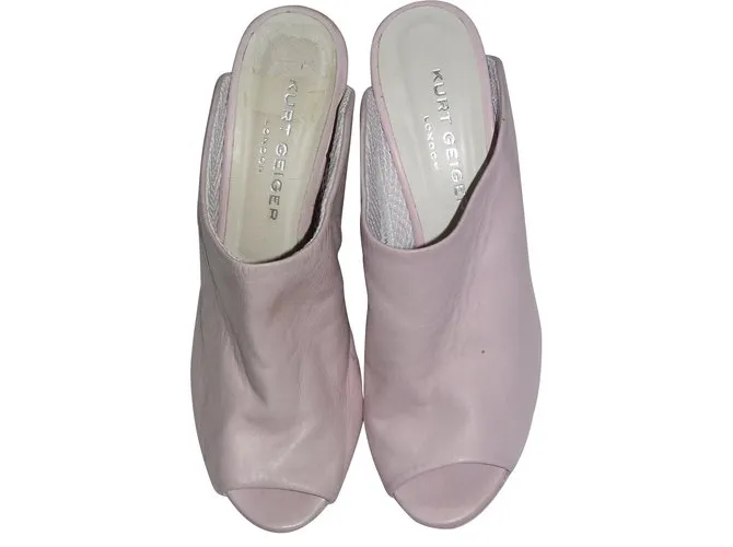 Kurt Geiger Mulas de cuña Rosa 