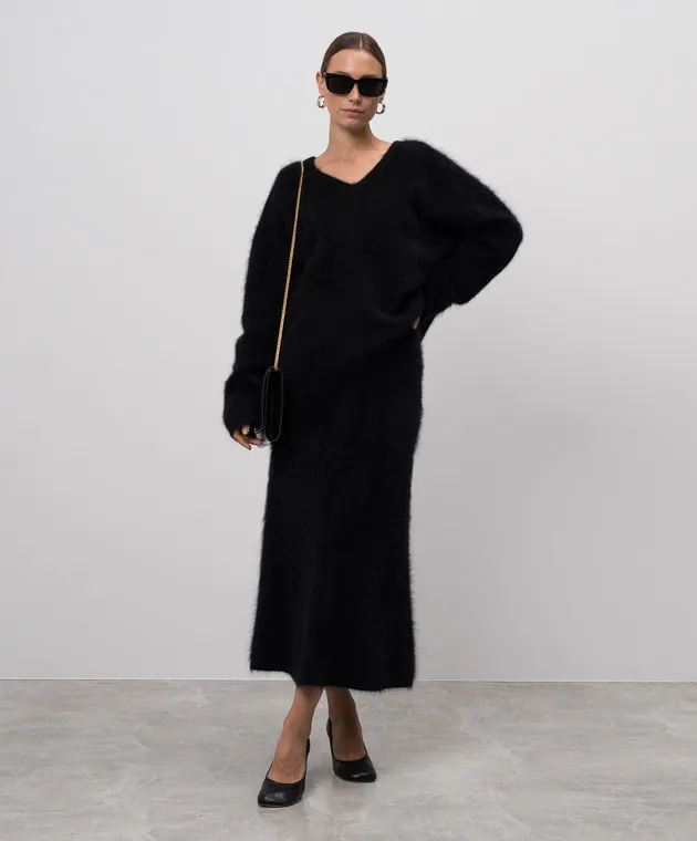 LISA YANG Margareta black cashmere pullover