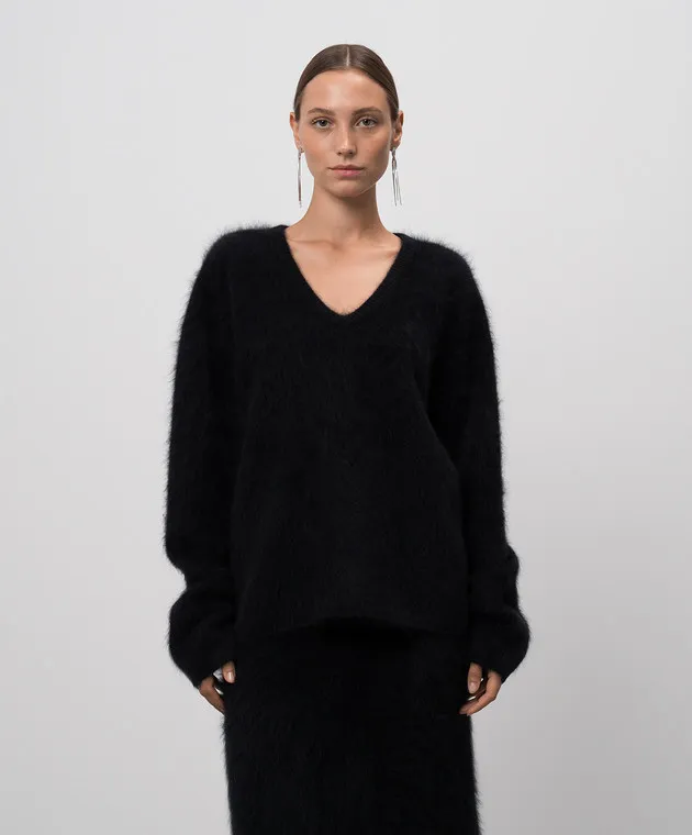 LISA YANG Margareta black cashmere pullover
