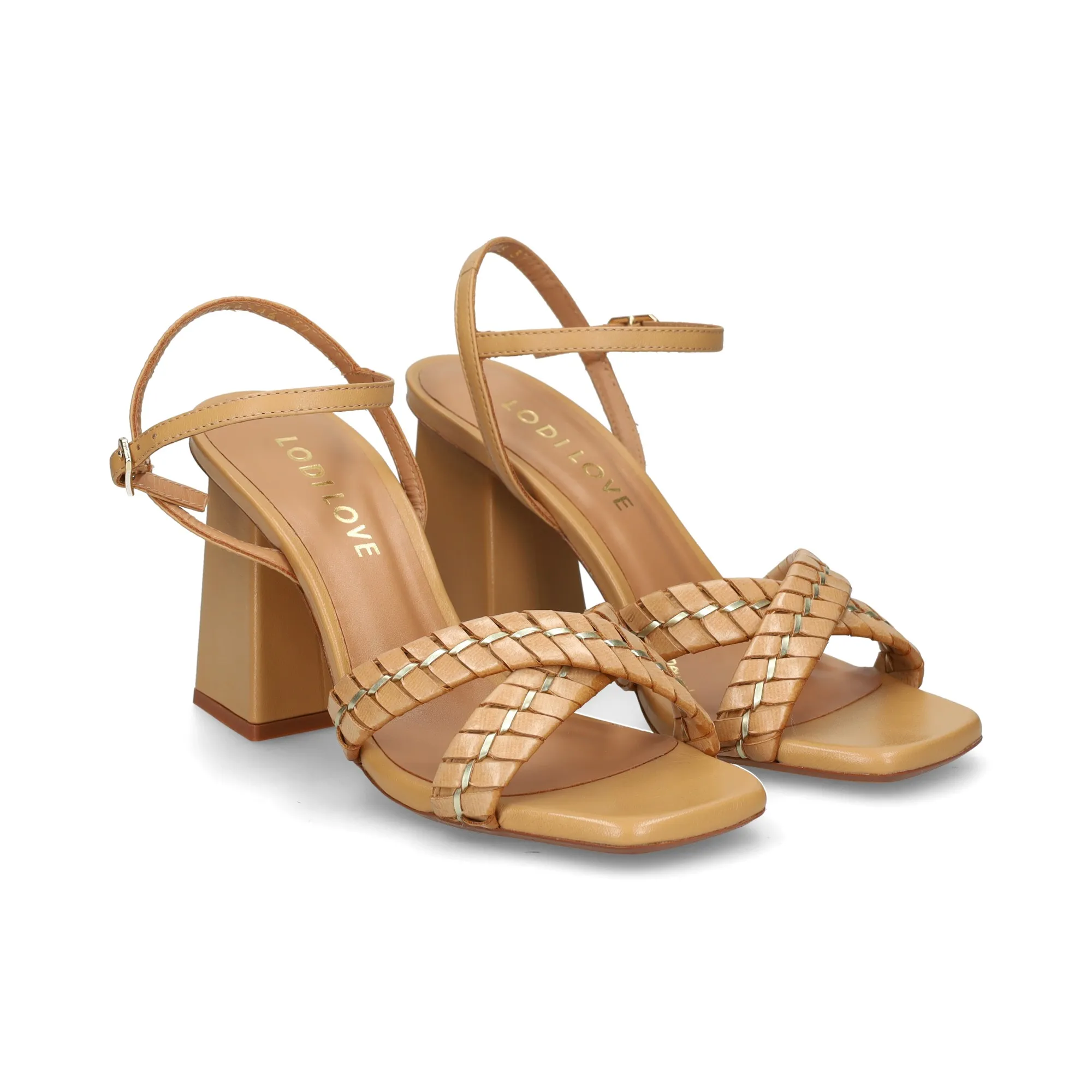 LODI Sandalias con tacón de Mujer CAMEL