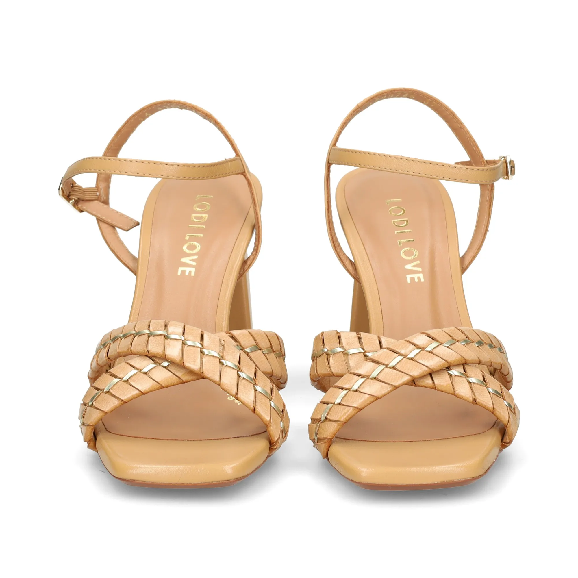 LODI Sandalias con tacón de Mujer CAMEL