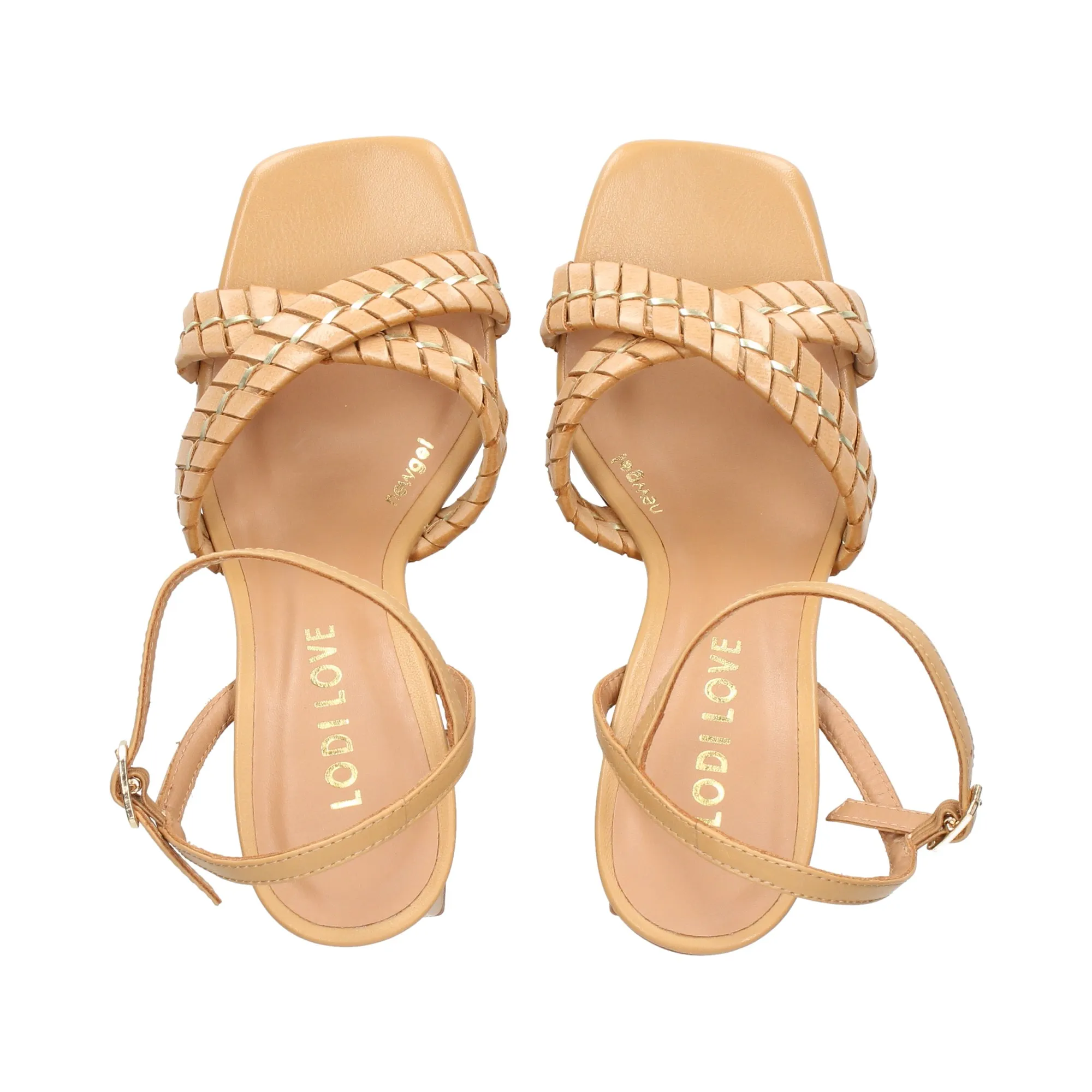 LODI Sandalias con tacón de Mujer CAMEL