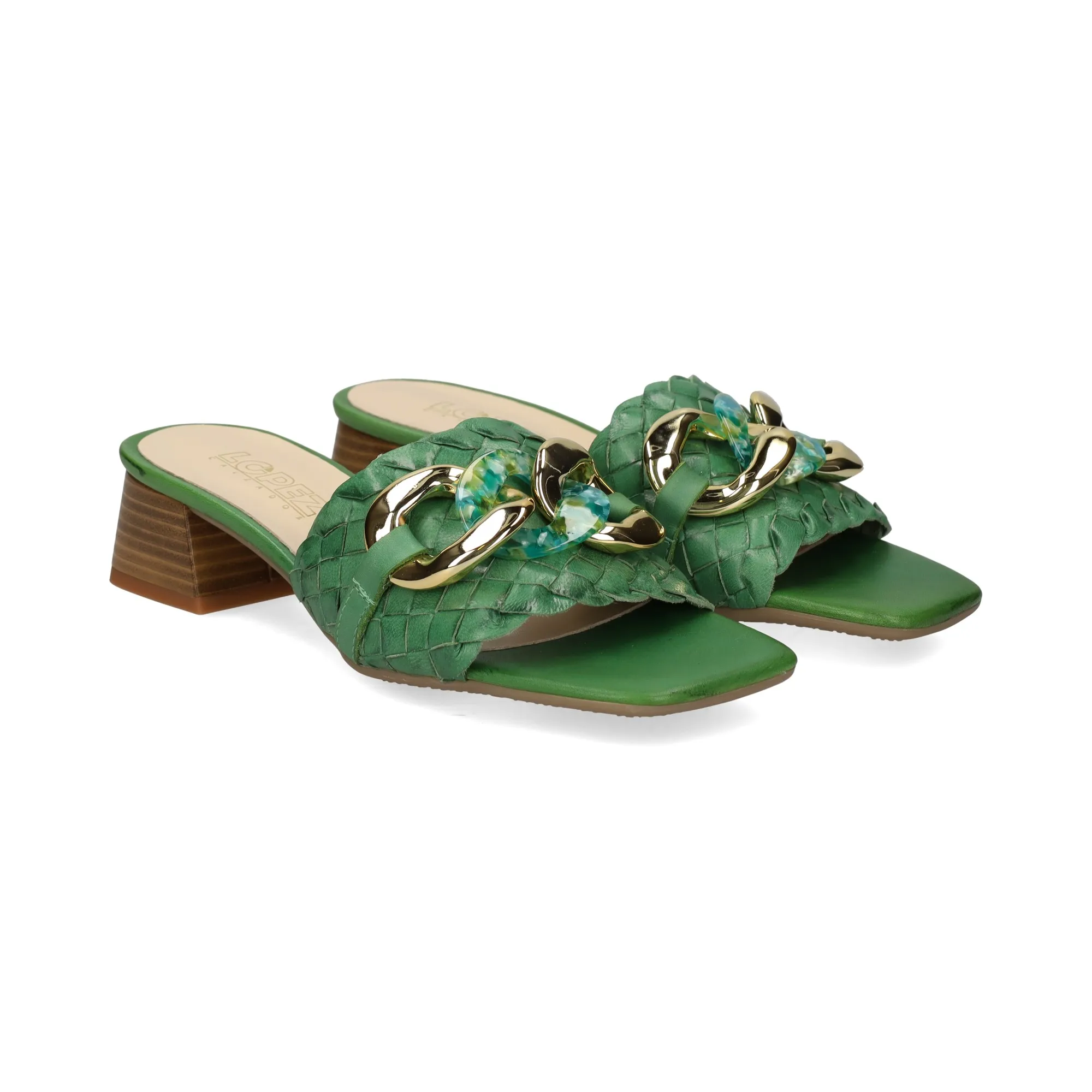 LÓPEZ Sandalias con tacón de Mujer ESMERALDA