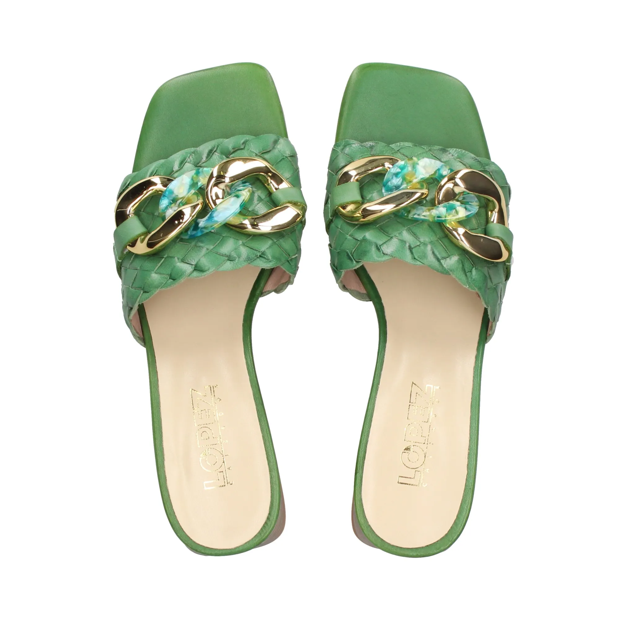 LÓPEZ Sandalias con tacón de Mujer ESMERALDA