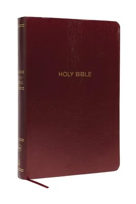 NKJV, REFERENCE BIBLE, SUPER GIANT PRINT, LEATHERLOOK, BURGUNDY, RED LETTER EDITION, COMFORT PRINT