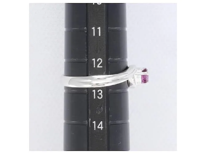 Otras joyas & Other Stories Anillo de platino PT850 con rubí y diamante en excelente estado Plata 