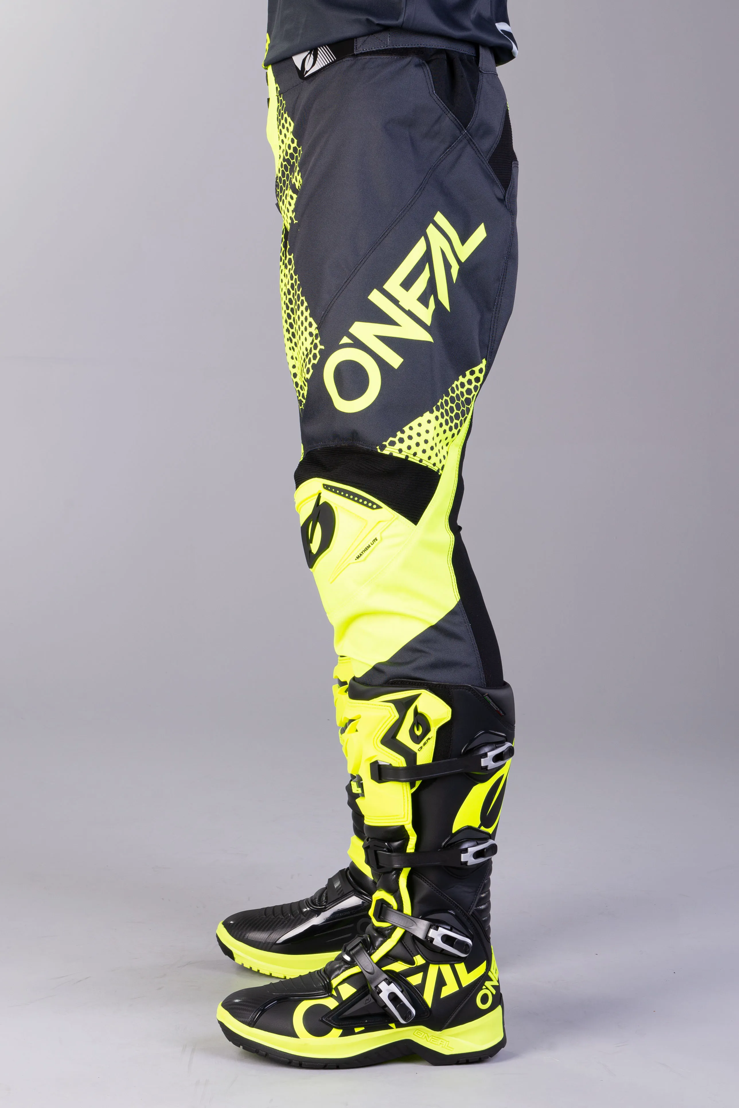 PANTALONES DE CROSS O'NEAL MAYHEM GRISAMARILLO