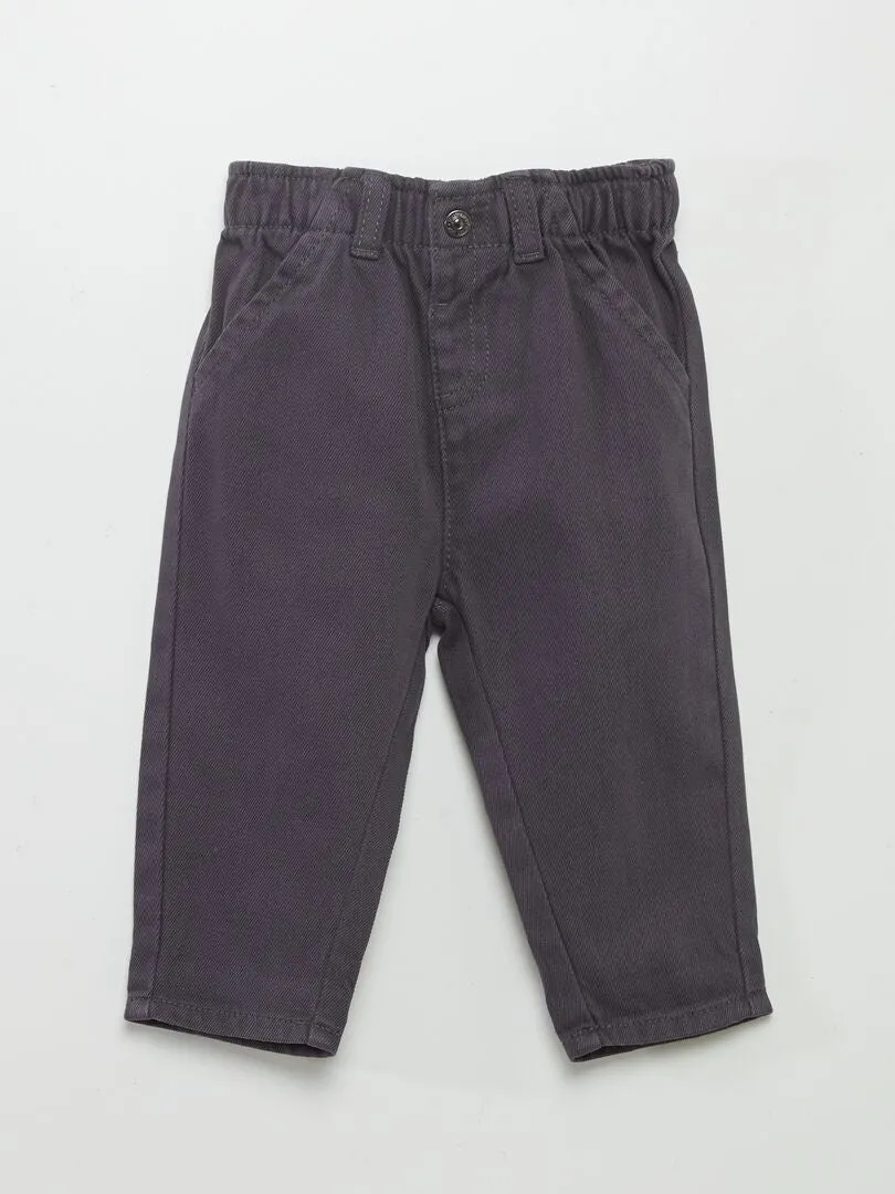 PANTALóN ESTILO PAPERBAG  GRIS