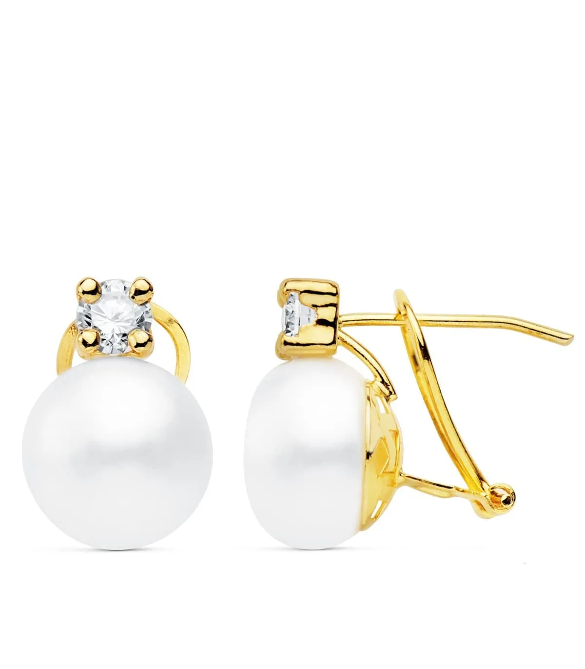 Pendientes Mujer Cira Oro Amarillo 18K Tu y yo