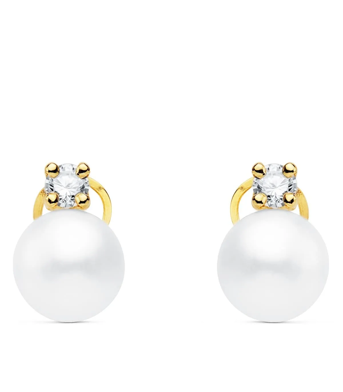 Pendientes Mujer Cira Oro Amarillo 18K Tu y yo
