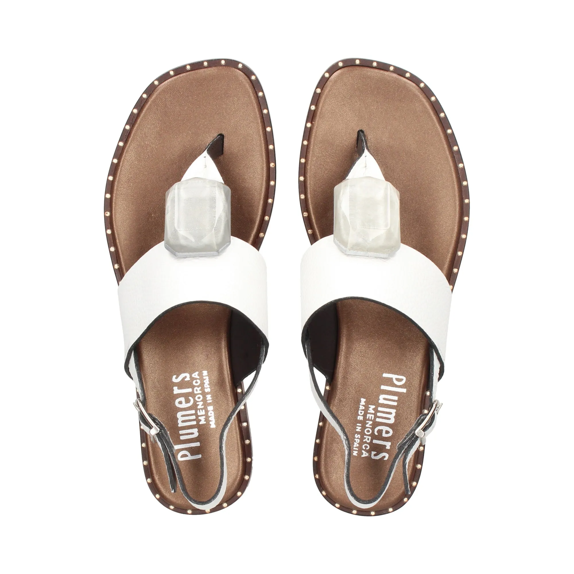 PLUMERS Sandalias planas de Mujer BLANCO