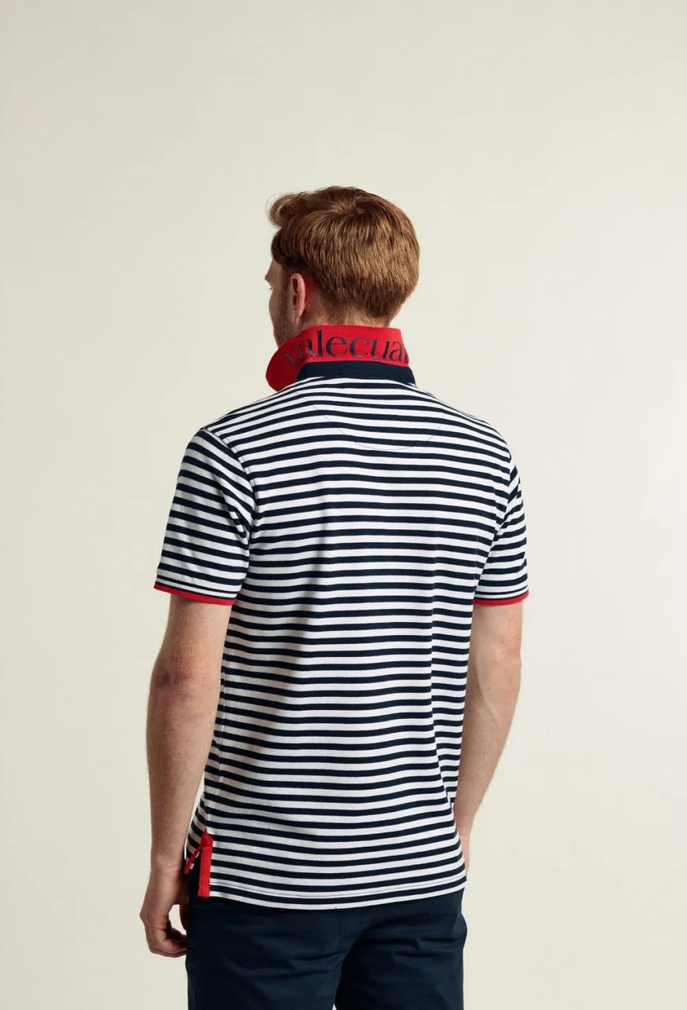 Polo rayas azul marino