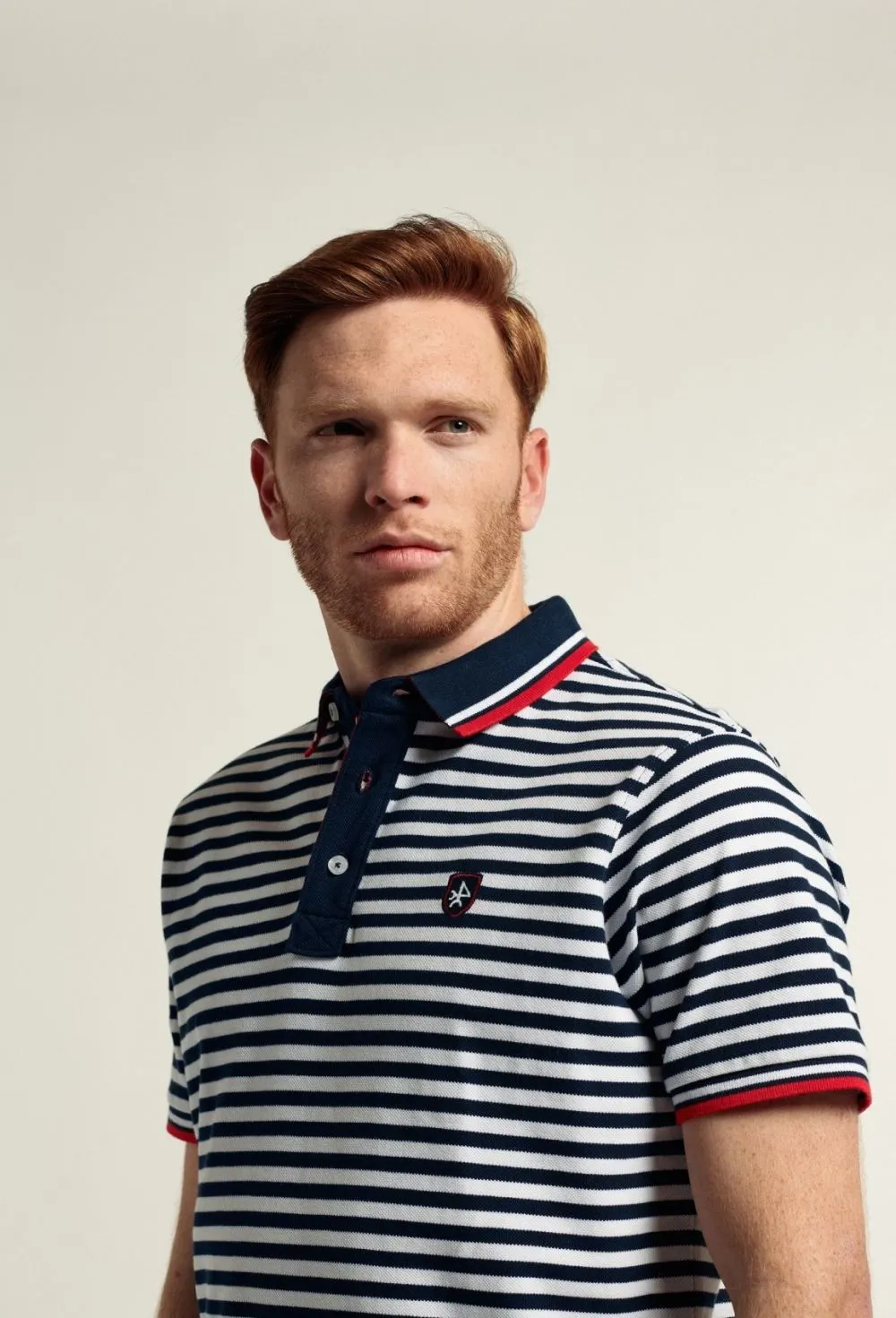 Polo rayas azul marino