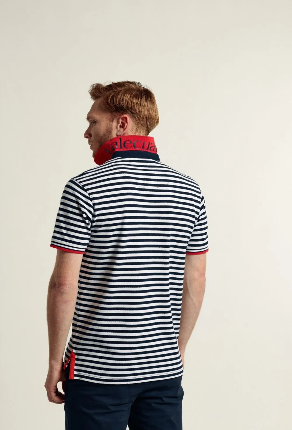 Polo rayas azul marino