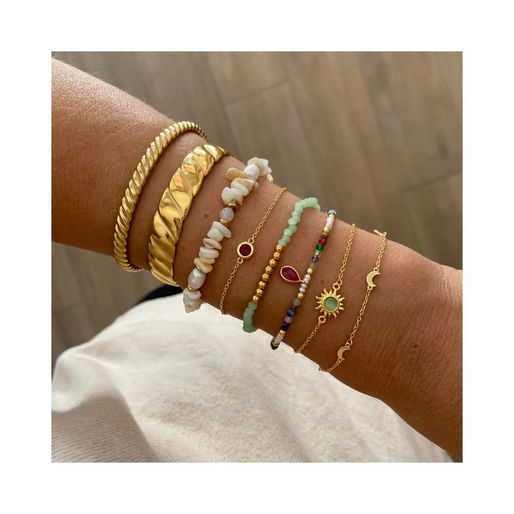 Pulsera Birdie Rubí Oro