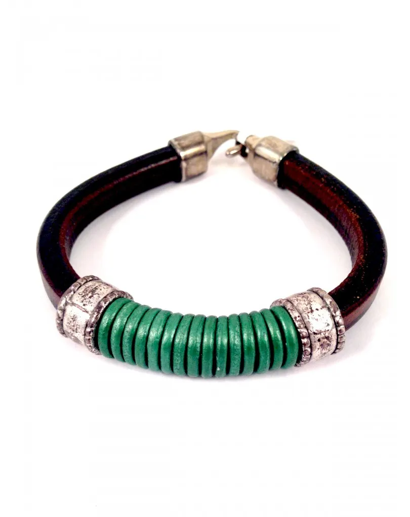 PULSERA CUERO REGALIZ CURDON ENROLLADO