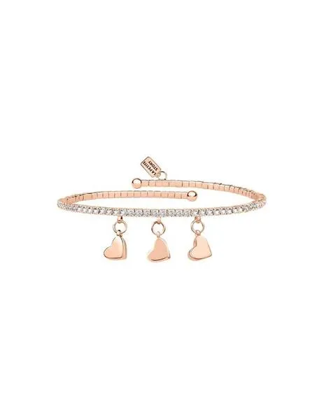 pulsera le petit story  lux triple cuore rose