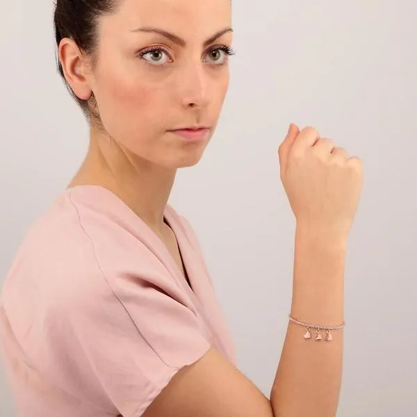 pulsera le petit story  lux triple cuore rose