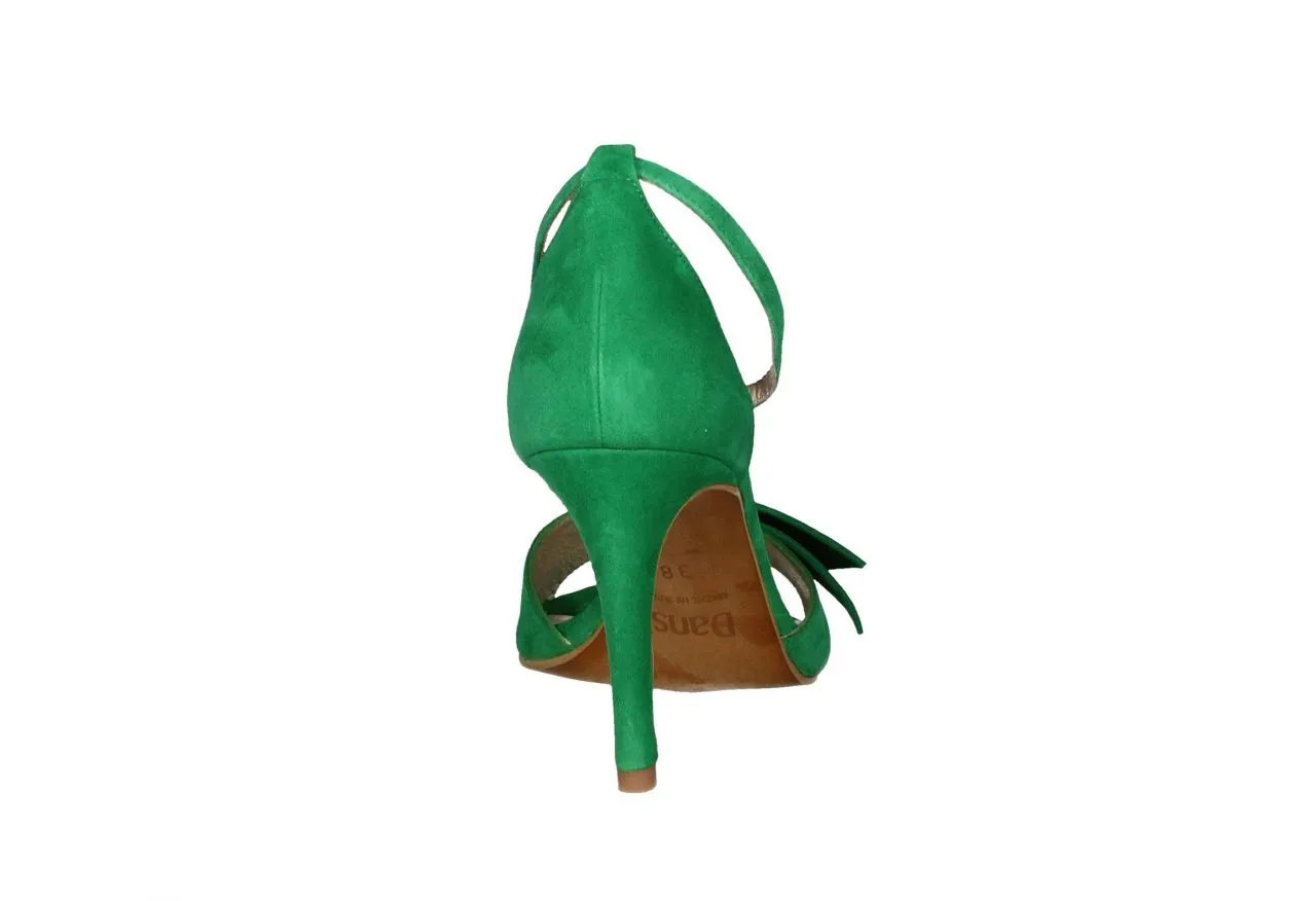Sandalia Ante Verde Pala Lazo Con Pulsera