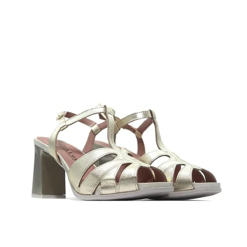 Sandalias De Tacón Pitillos 5702 Mujer Oro