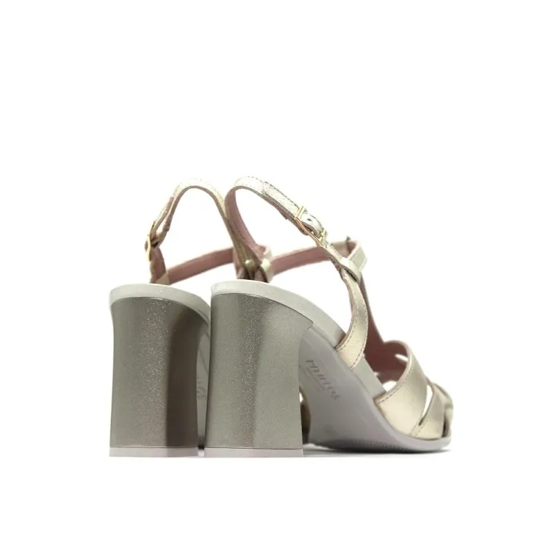 Sandalias De Tacón Pitillos 5702 Mujer Oro