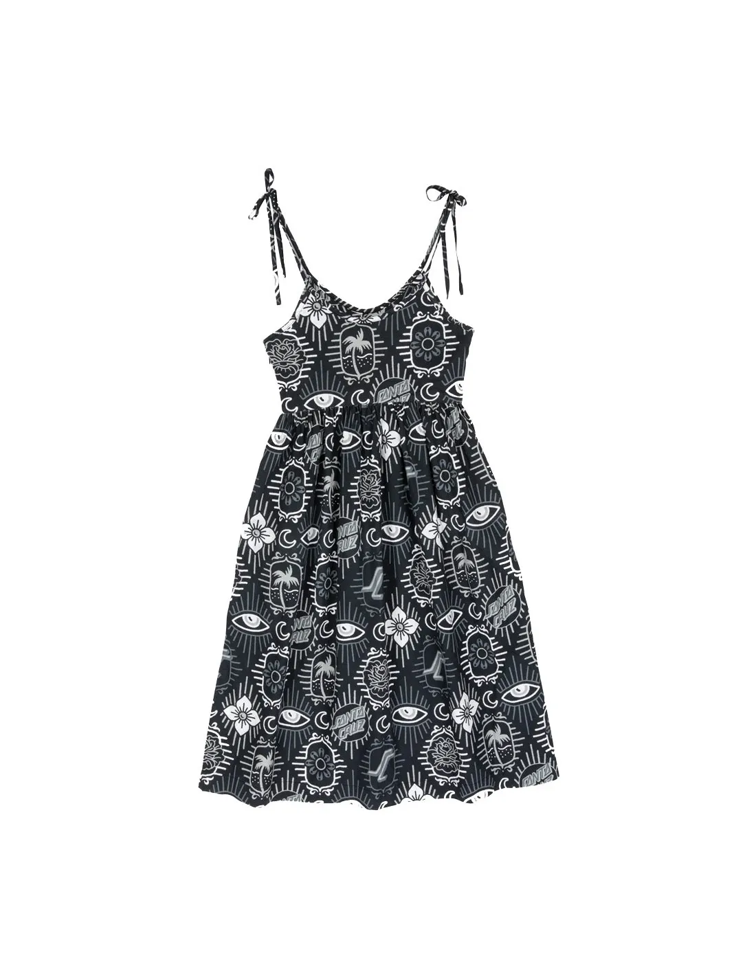 SANTA CRUZ PATCHWORK DRESS BLACK PATCHWORK