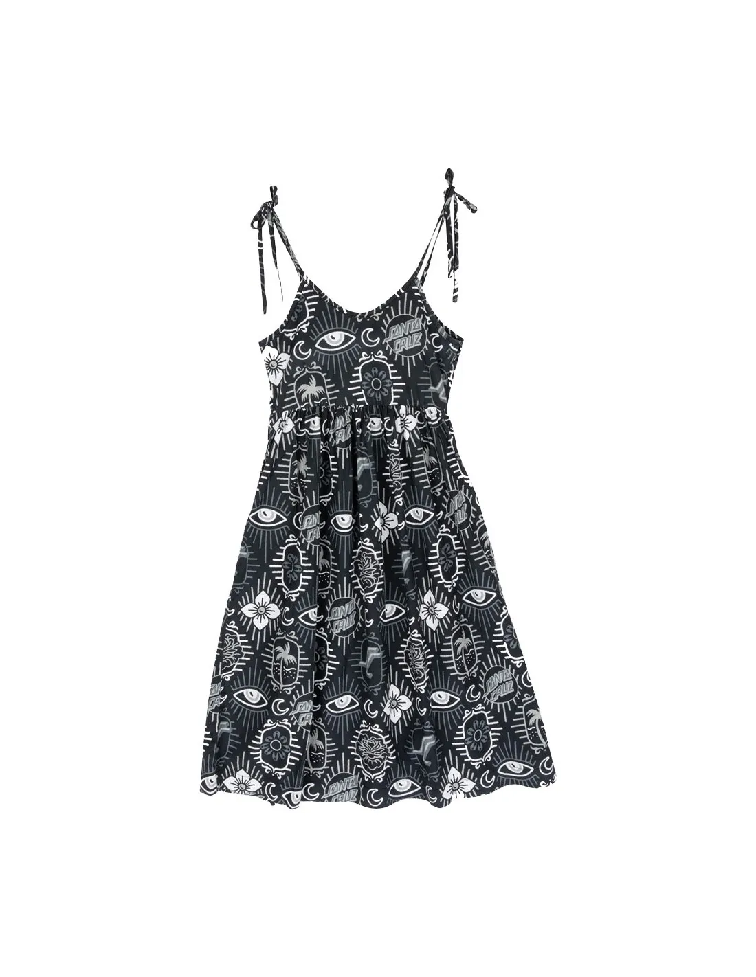 SANTA CRUZ PATCHWORK DRESS BLACK PATCHWORK