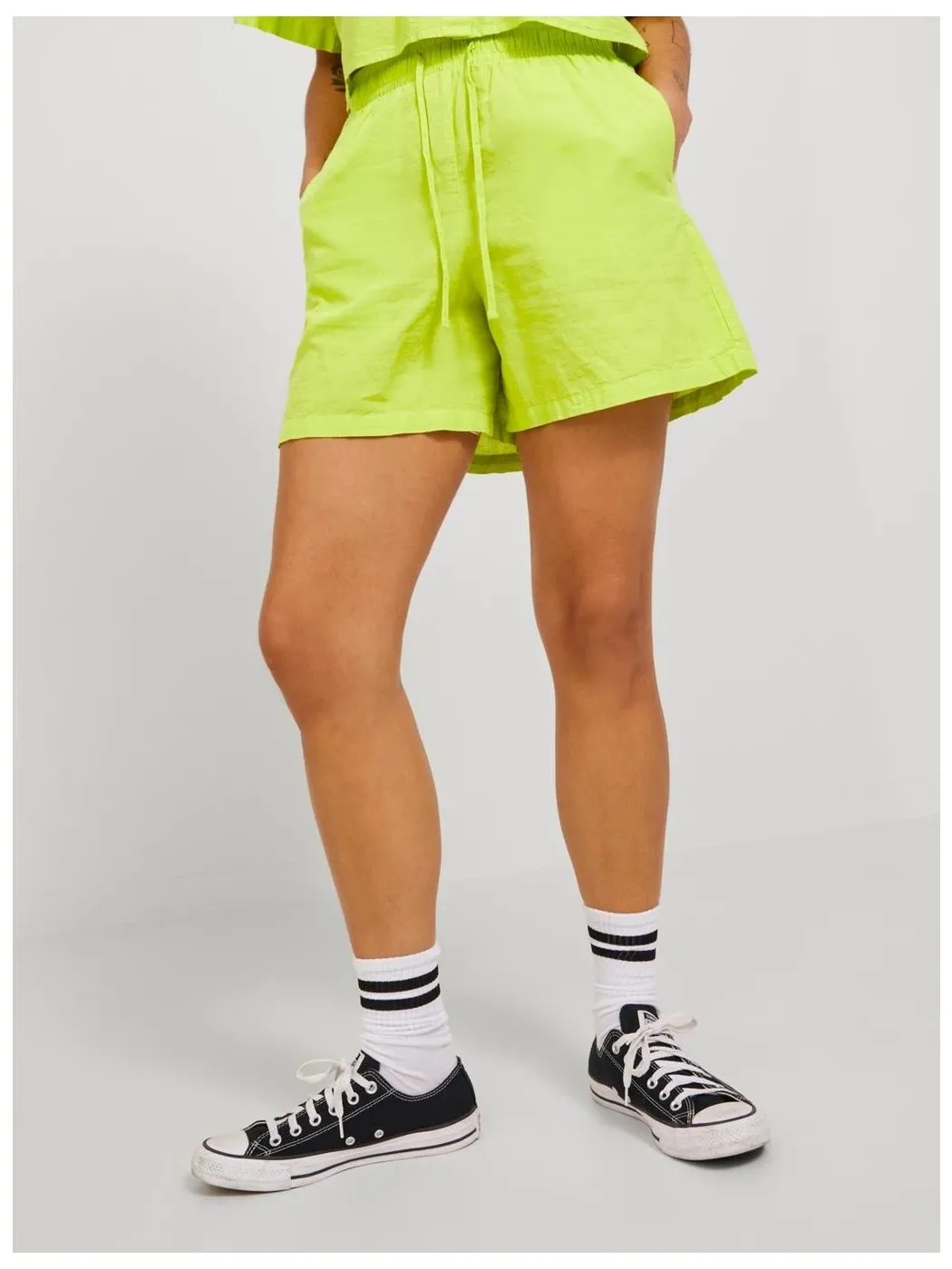 SHORT JJXX JACK & JONES MUJER JXMAY LINEN AMARILLO LIMA