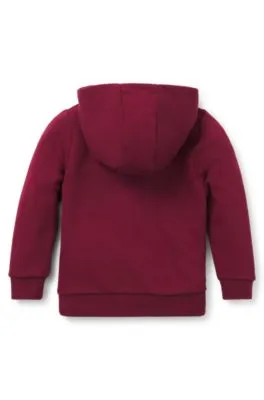 Sudadera con capucha para niños en forro polar de algodón con detalle de logo