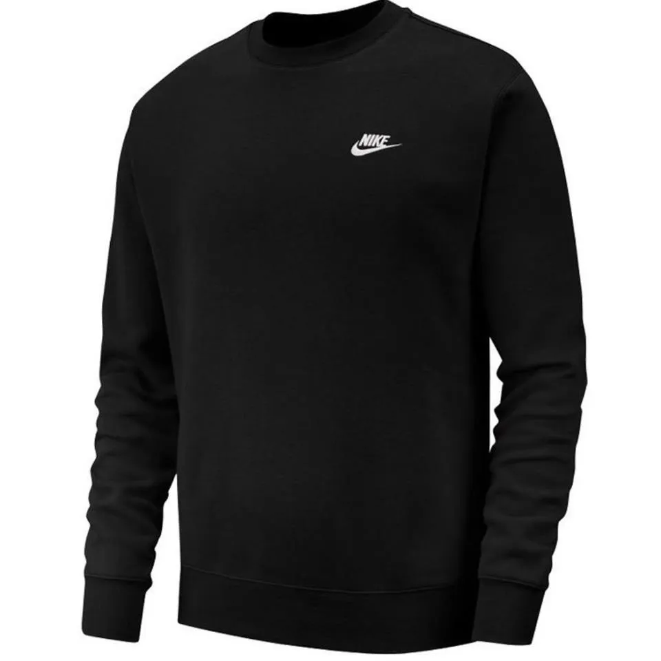 SUDADERA H NIKE NEGRA BASICA