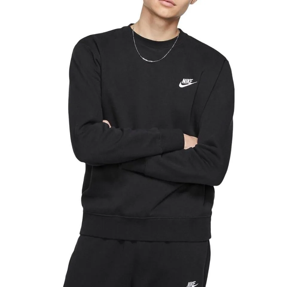 SUDADERA H NIKE NEGRA BASICA