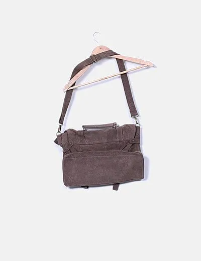 SUITEBLANCO  BLANCO BOLSO SATCHELS DE ANTE MARRóN