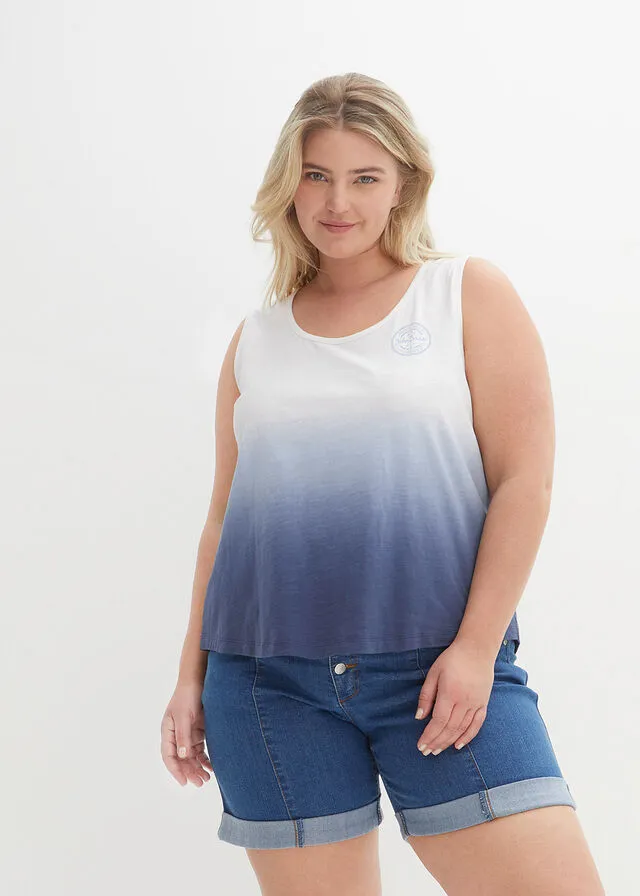 TOP BLANCOAZUL MARINO