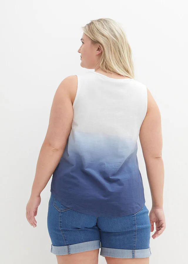 TOP BLANCOAZUL MARINO