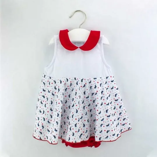 Vestido bebé niña caballitos de mar