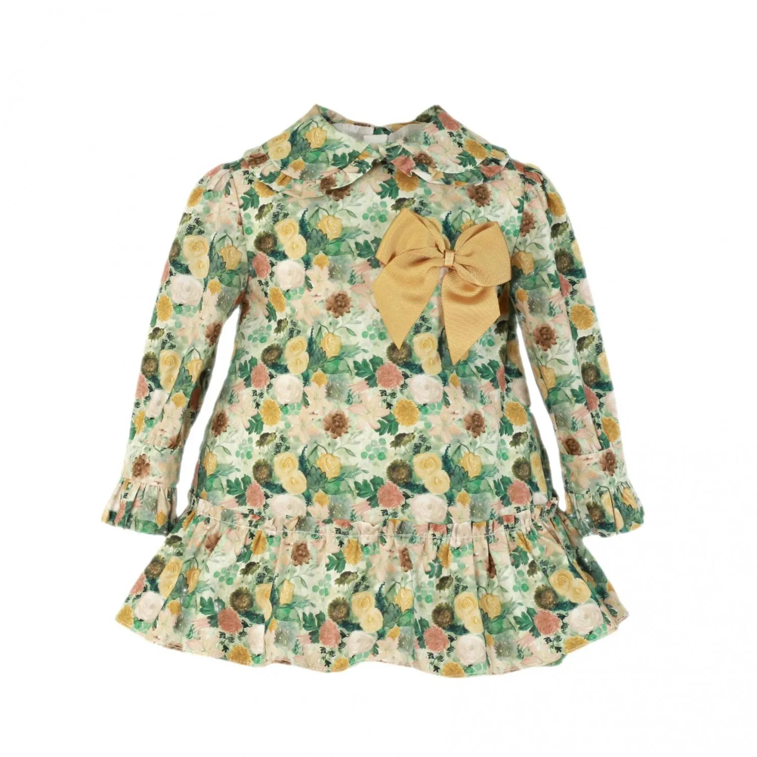 Vestido bebé niña con estampado flores