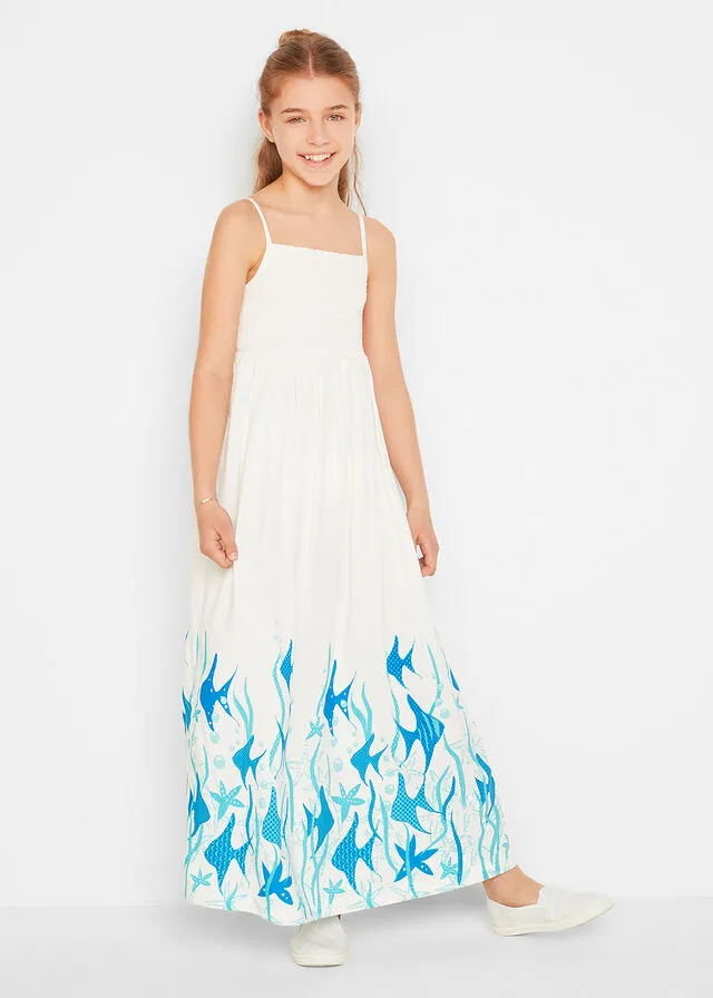 VESTIDO BLANCOAZUL MARINO
