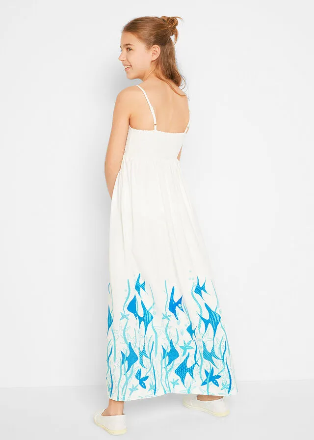 VESTIDO BLANCOAZUL MARINO