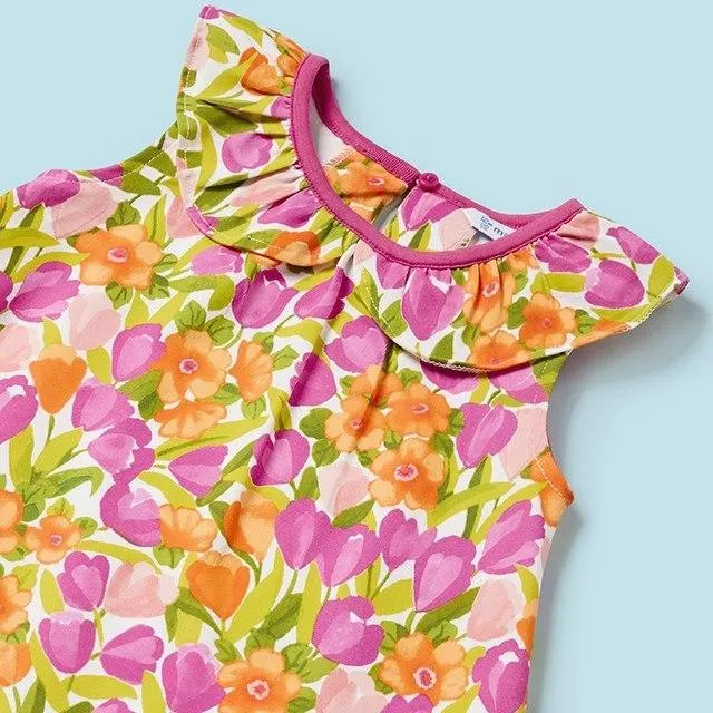Vestido con cubrepañal bebé niña Mayoral