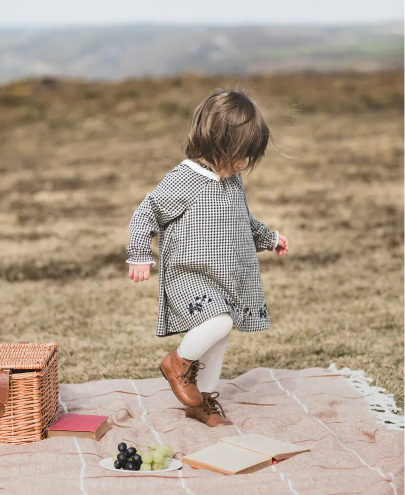 Vestido Niña TARTINE ET CHOCOLAT Vichy Marino