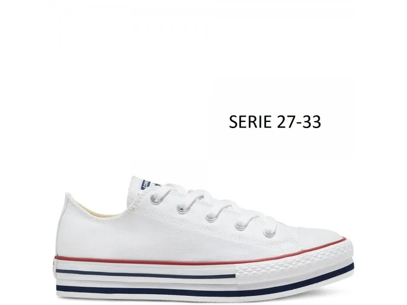 ZAPATILLA CONVERSE PLATAFORM CHUCK TAYLOR ALL STAR LOW TOP 668028C EN COLOR BLANCO