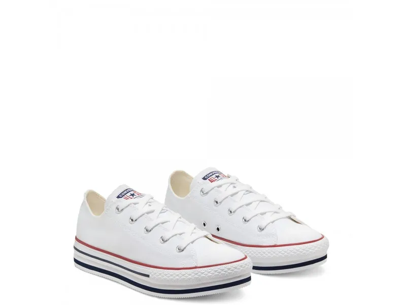 ZAPATILLA CONVERSE PLATAFORM CHUCK TAYLOR ALL STAR LOW TOP 668028C EN COLOR BLANCO